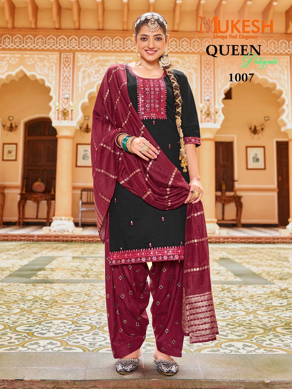 Mukesh Queen Patiyala Embroidery Salwar Kameez Catalog collection 12