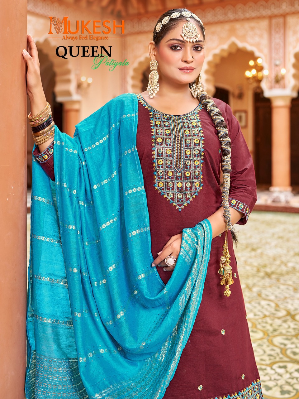 Mukesh Queen Patiyala Embroidery Salwar Kameez Catalog collection 2