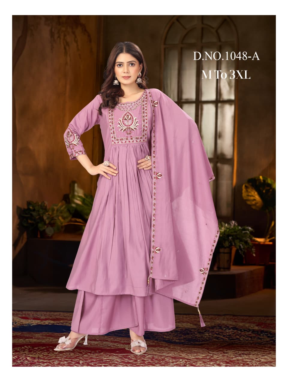 Reevika Flary Kurti Palazzo Dupatta Size Set collection 2