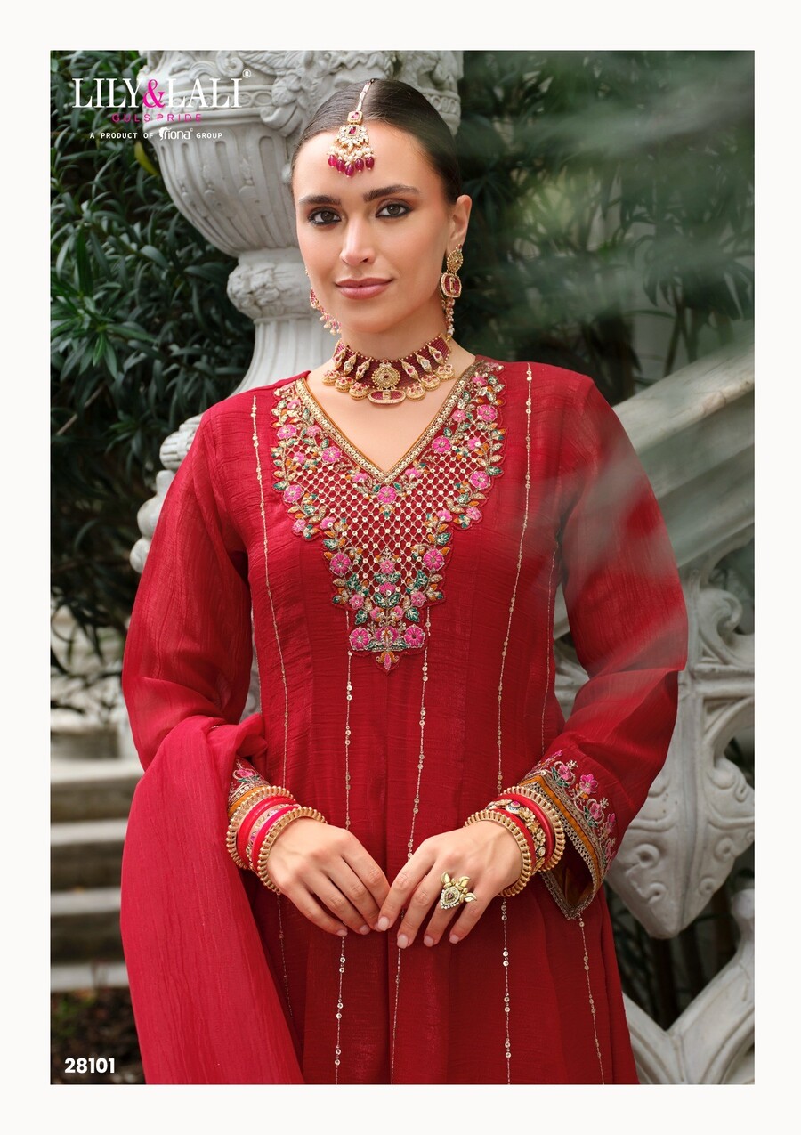 Lily lali karwa Anarkali Embroidery Salwar Kameez Catalog collection 9