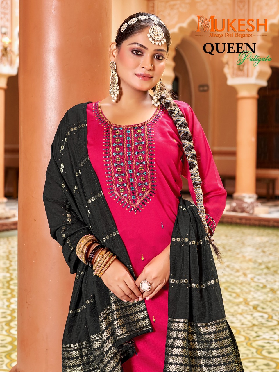 Mukesh Queen Patiyala Embroidery Salwar Kameez Catalog collection 4