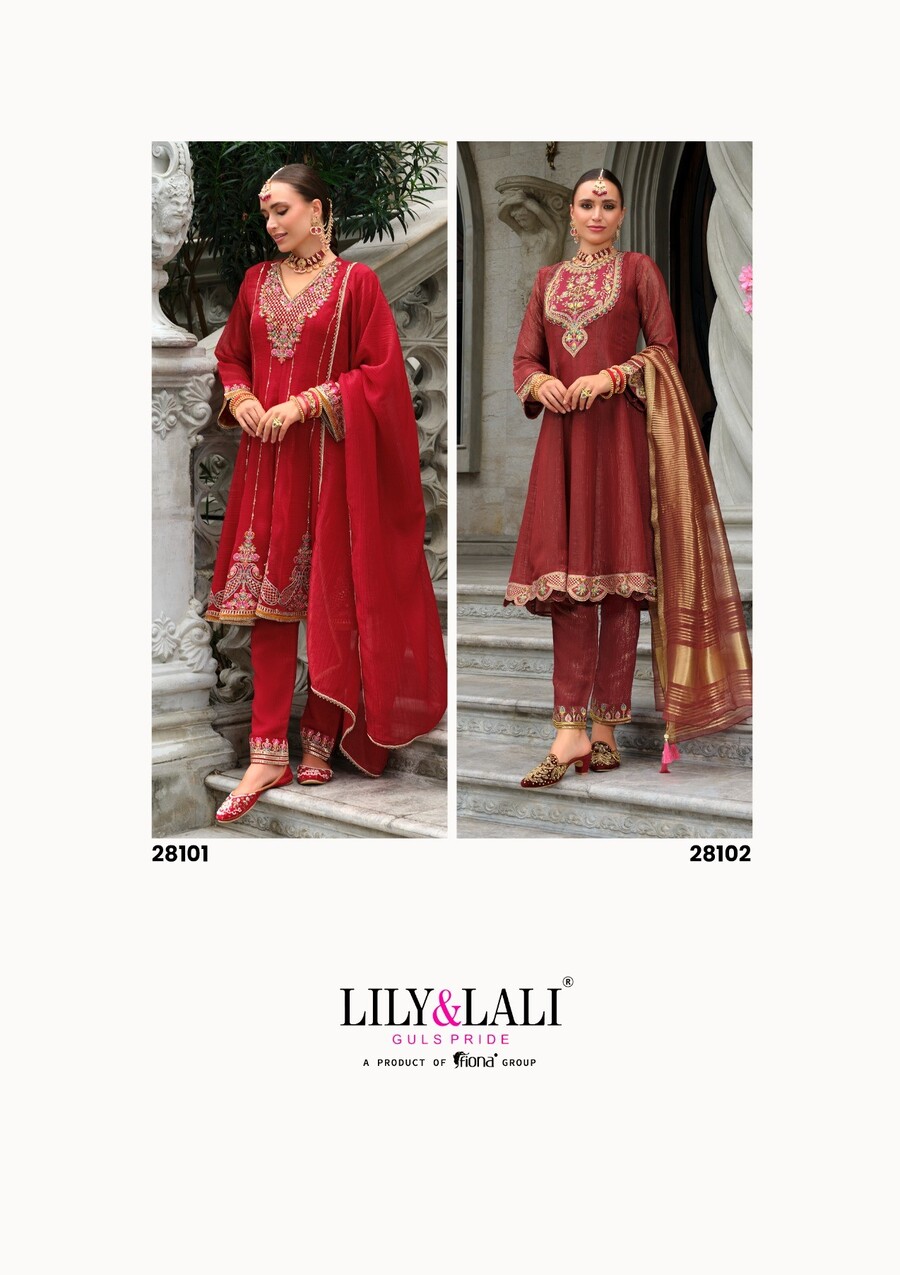 Lily lali karwa Anarkali Embroidery Salwar Kameez Catalog collection 10