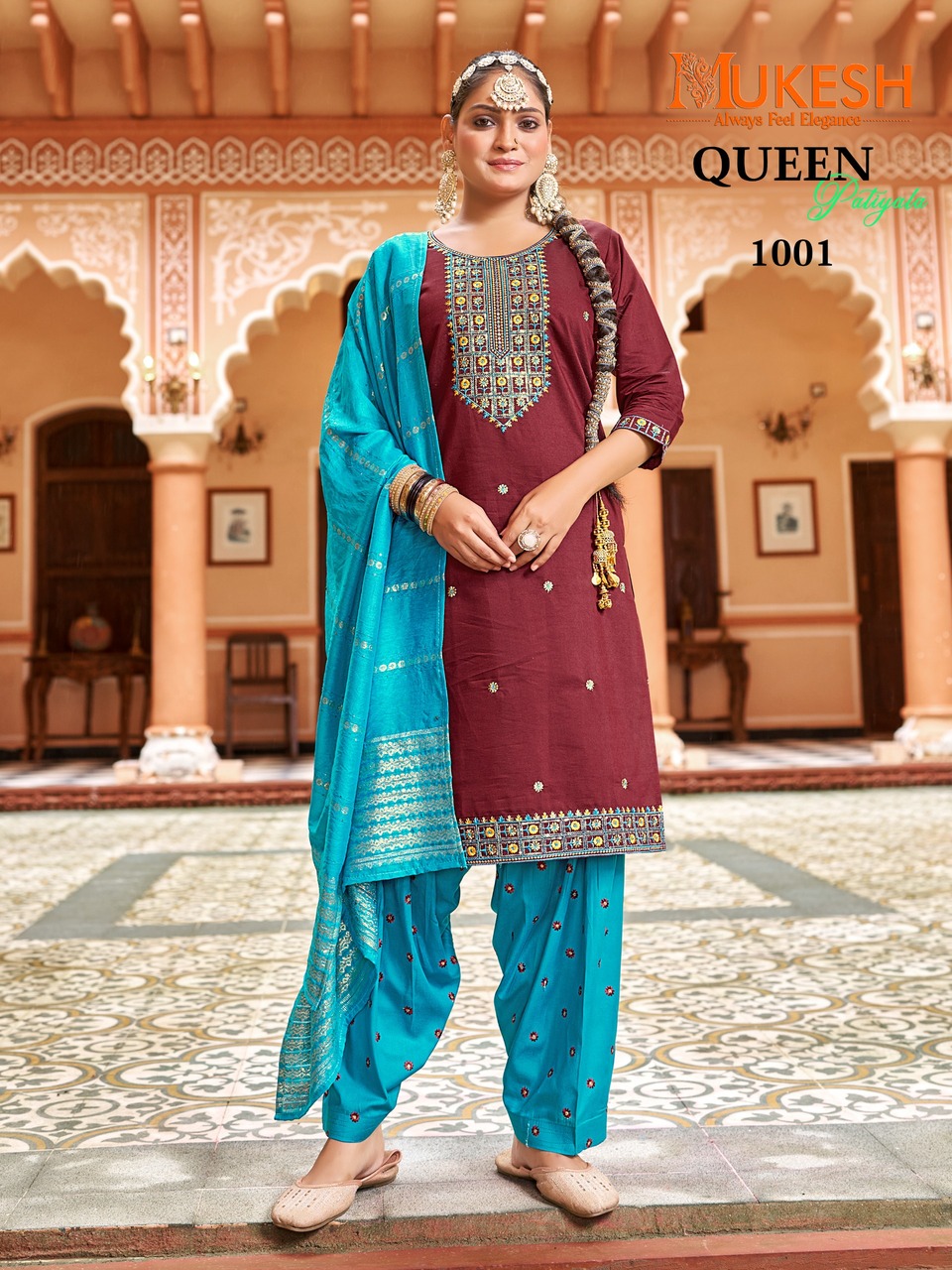Mukesh Queen Patiyala Embroidery Salwar Kameez Catalog collection 16