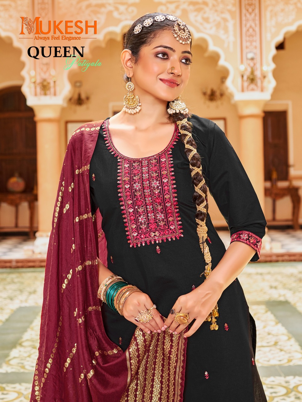 Mukesh Queen Patiyala Embroidery Salwar Kameez Catalog collection 1