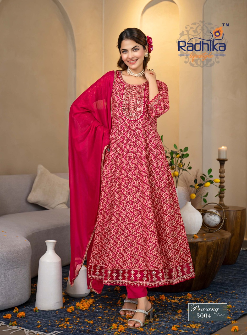 Radhika Lifestyle Prasang Vol 3 Anarkali Suits Catalog collection 4