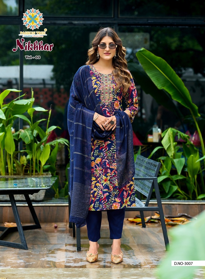 Passion Tree Nikhaar Vol 3 Printed Salwar Kameez Catalog collection 4