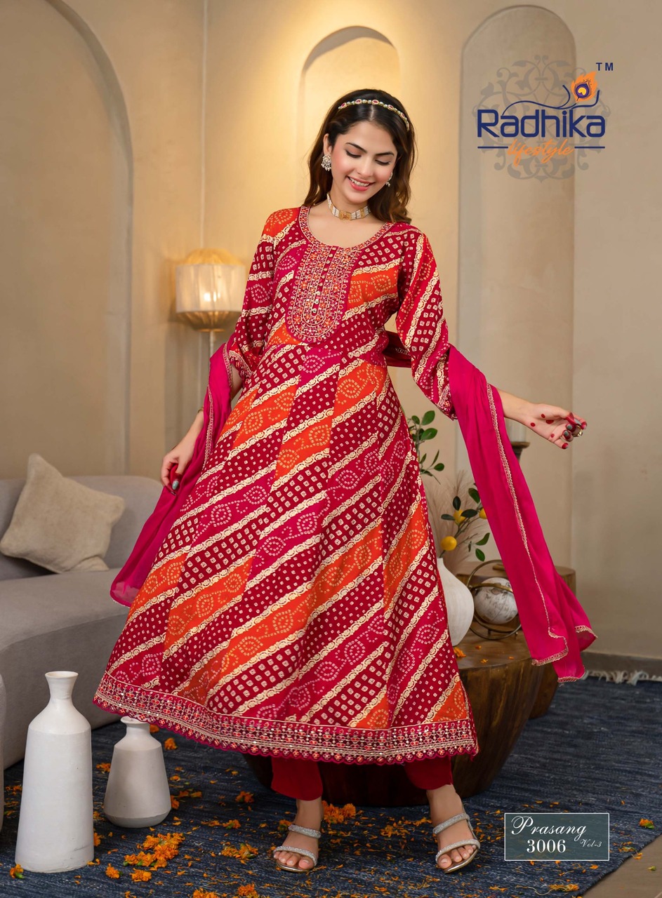 Radhika Lifestyle Prasang Vol 3 Anarkali Suits Catalog collection 2