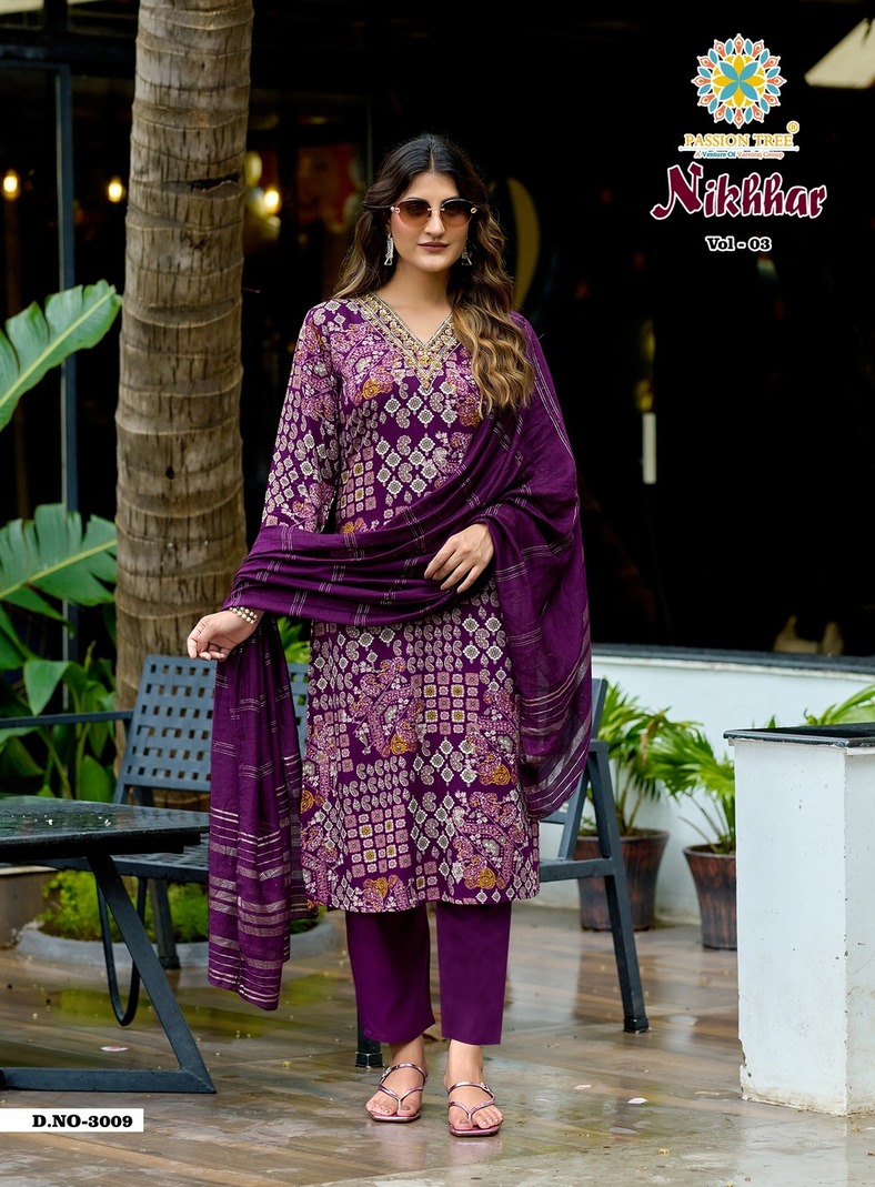 Passion Tree Nikhaar Vol 3 Printed Salwar Kameez Catalog collection 2