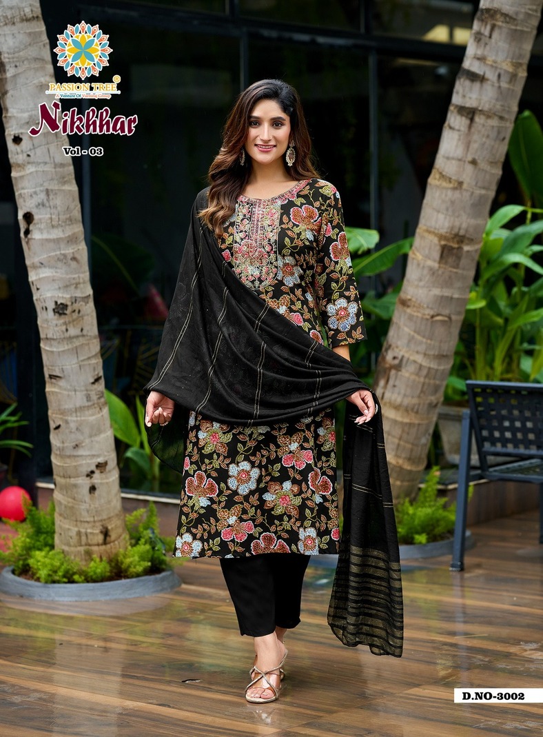 Passion Tree Nikhaar Vol 3 Printed Salwar Kameez Catalog collection 9