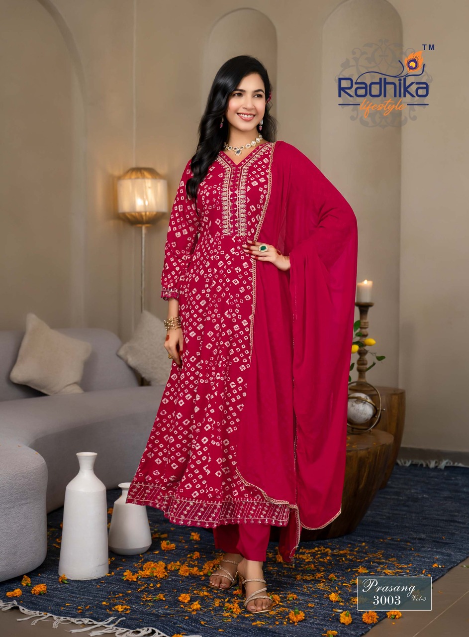 Radhika Lifestyle Prasang Vol 3 Anarkali Suits Catalog collection 5