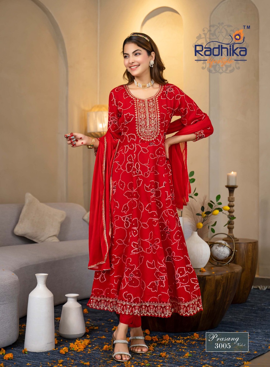 Radhika Lifestyle Prasang Vol 3 Anarkali Suits Catalog collection 3