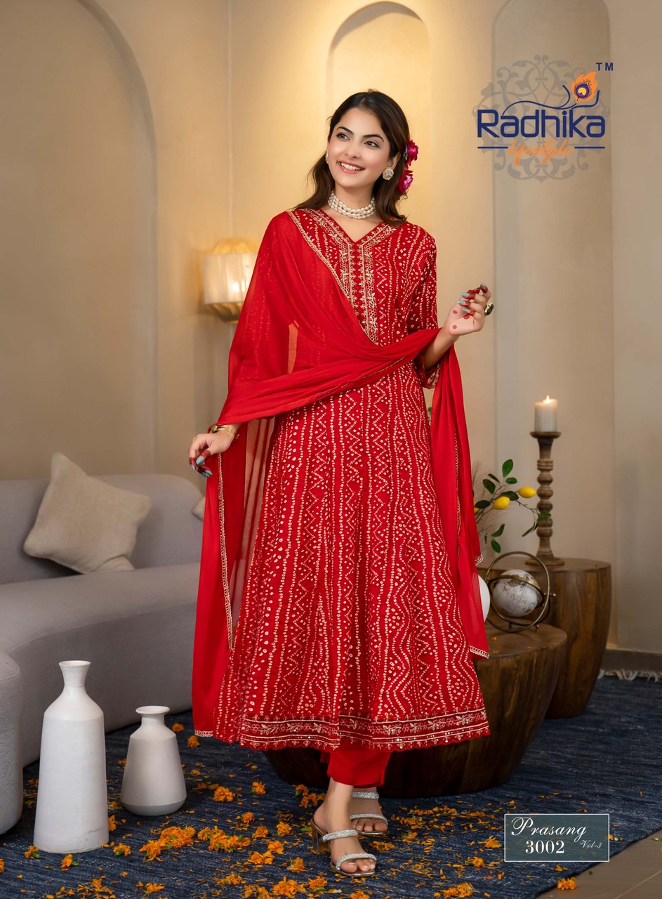 Radhika Lifestyle Prasang Vol 3 Anarkali Suits Catalog collection 6