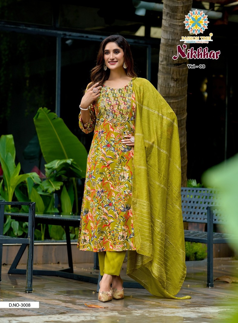 Passion Tree Nikhaar Vol 3 Printed Salwar Kameez Catalog collection 3