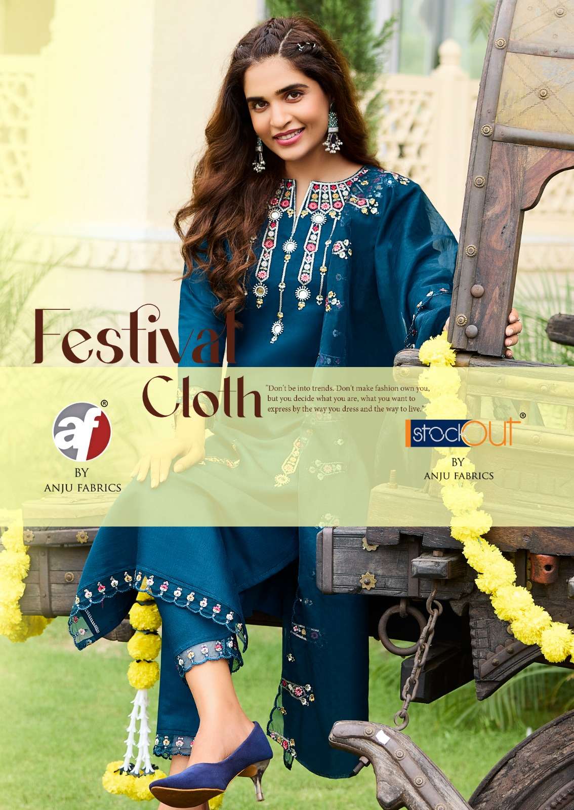 Anju Fabrics Tyohaar Vol 2 Readymade Dress Catalog collection 12