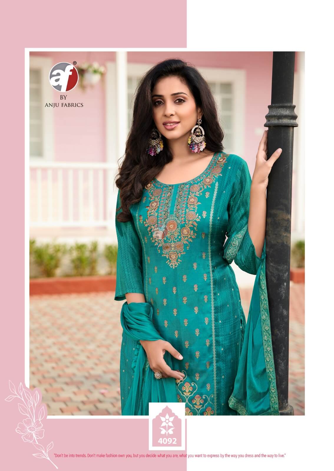 Anju Fabrics Dastoor Vol 7 Embroidery Catalog collection 9