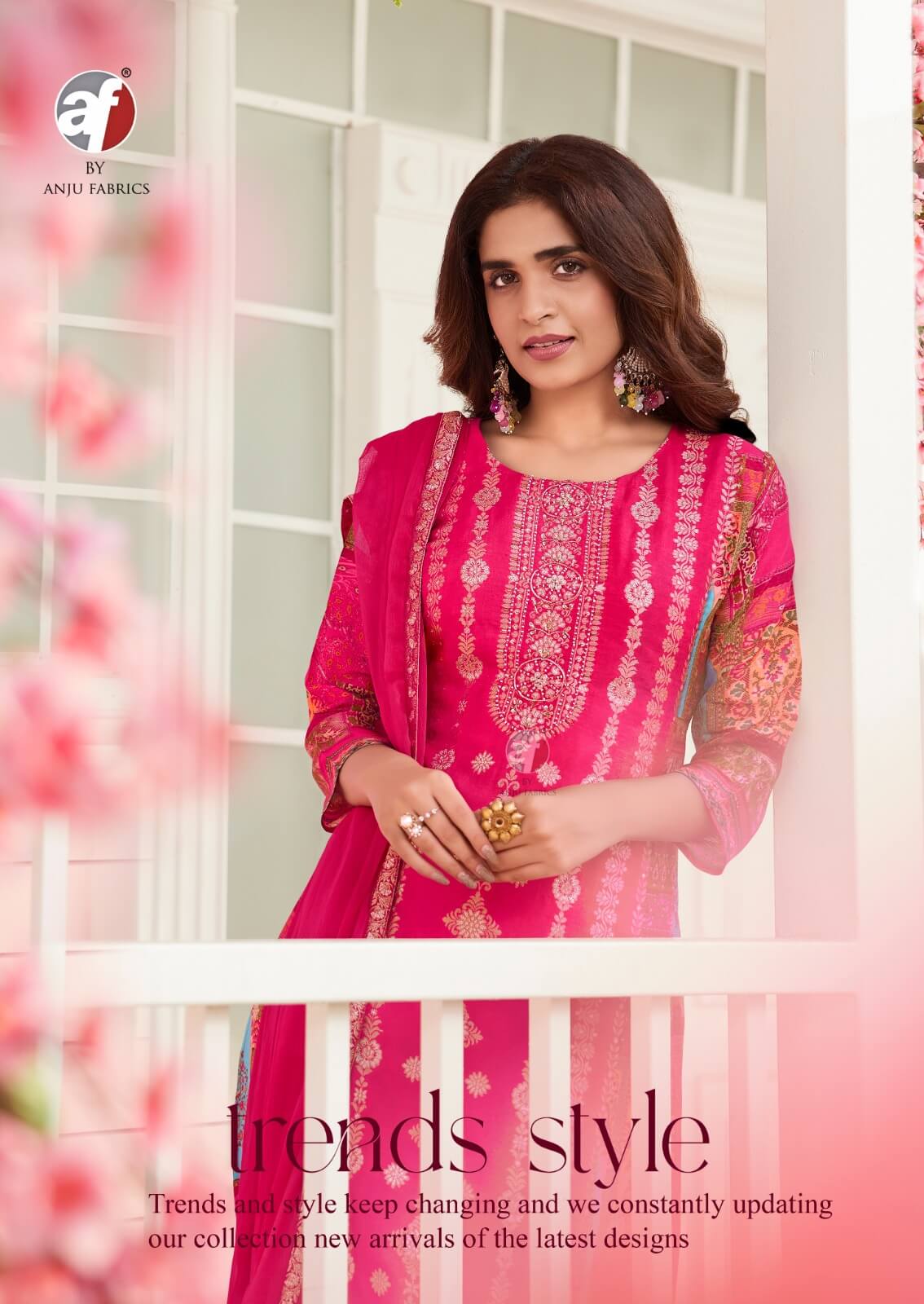 Anju Fabrics Dastoor Vol 7 Embroidery Catalog collection 3