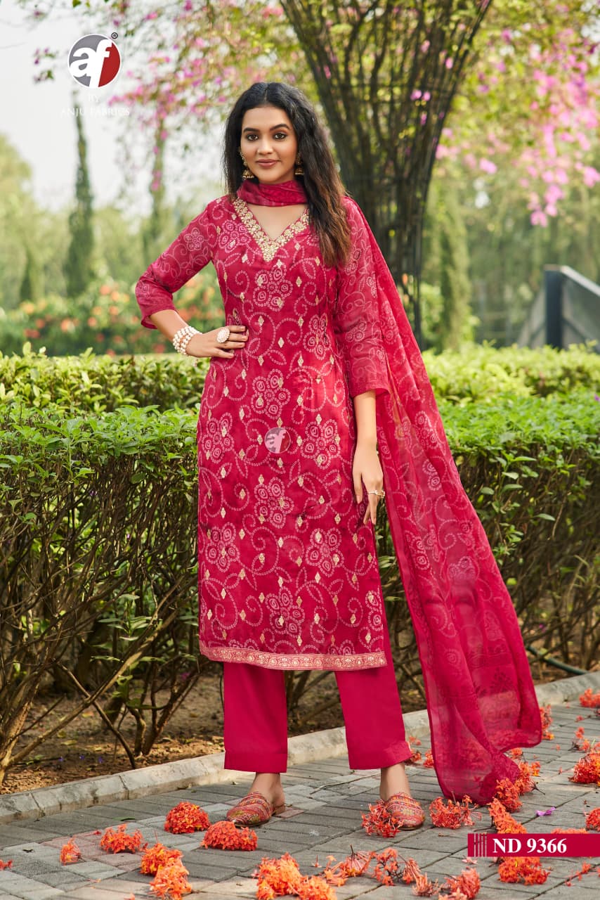 Anju Fabrics Bandhej Readymade Dress Size Set collection 1