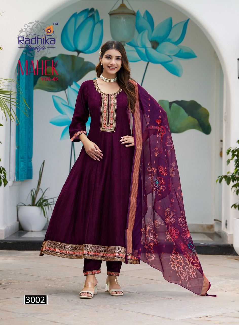 Radhika Lifestyle Mahek Vol 3 Readymade Dress Catalog collection 5