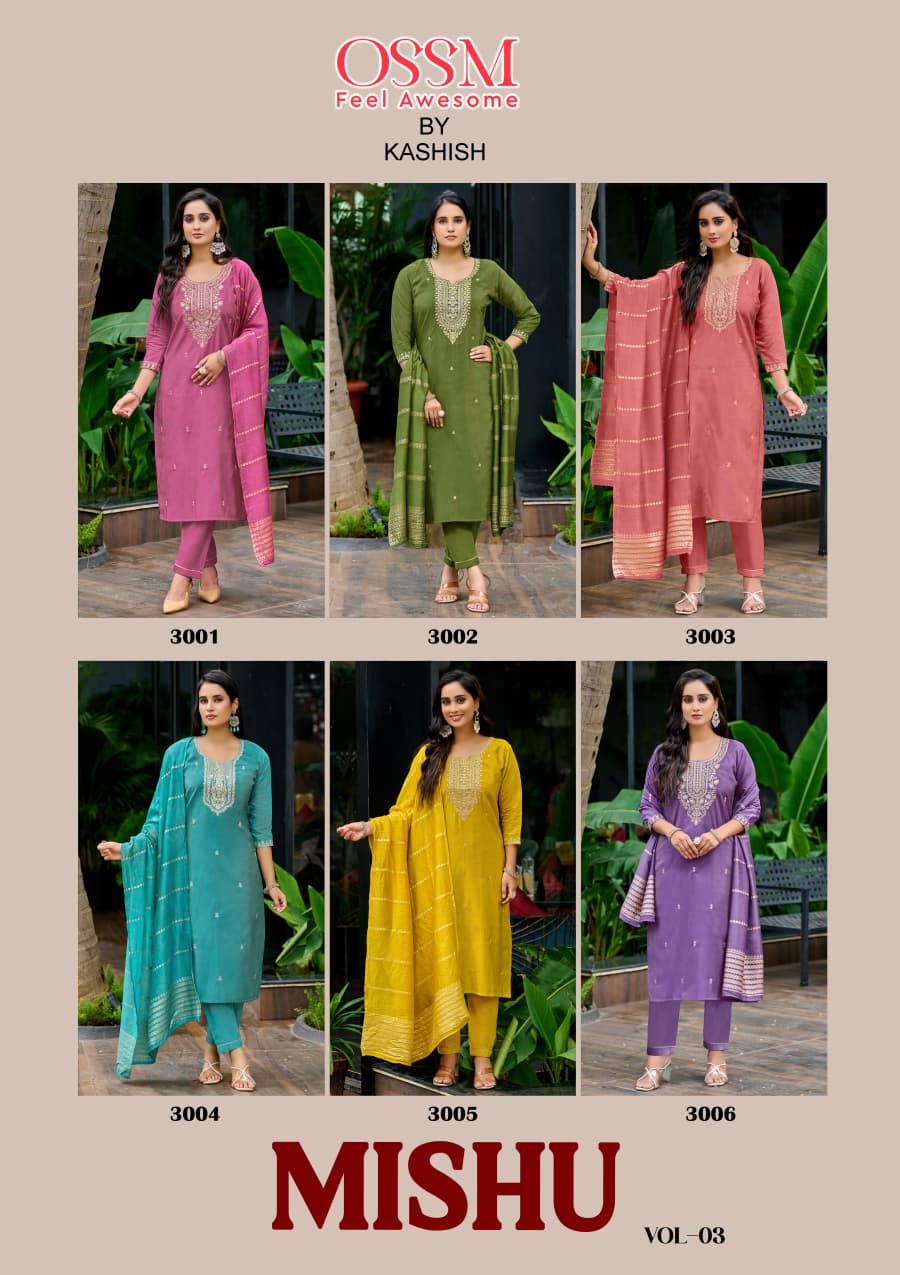 Ossm Mishu Vol 3 Embroidery Salwar Kameez Catalog collection 6