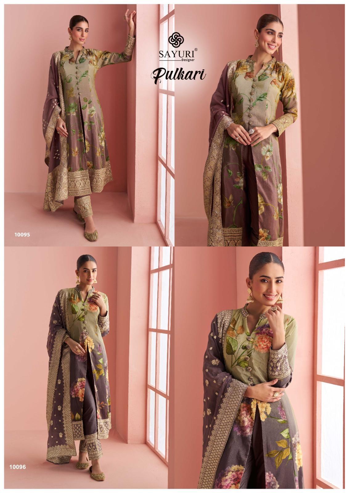 Sayuri Designer Pulkari Wedding Party Salwar Suits Catalog collection 7