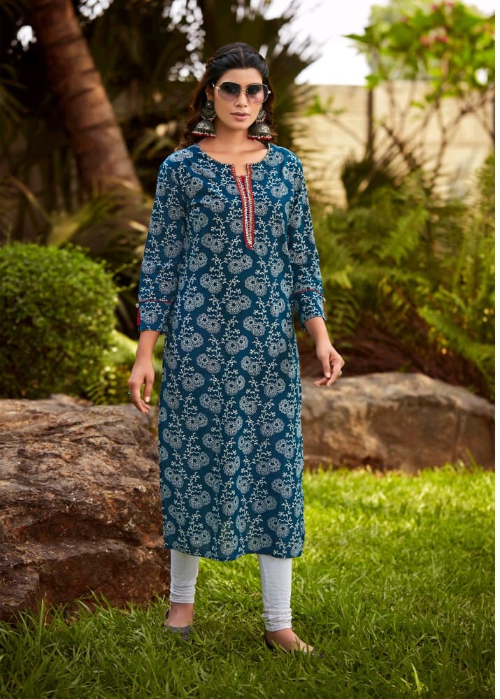 Subhash Sarees Kangana Cotton Kurtis Catalog collection 1