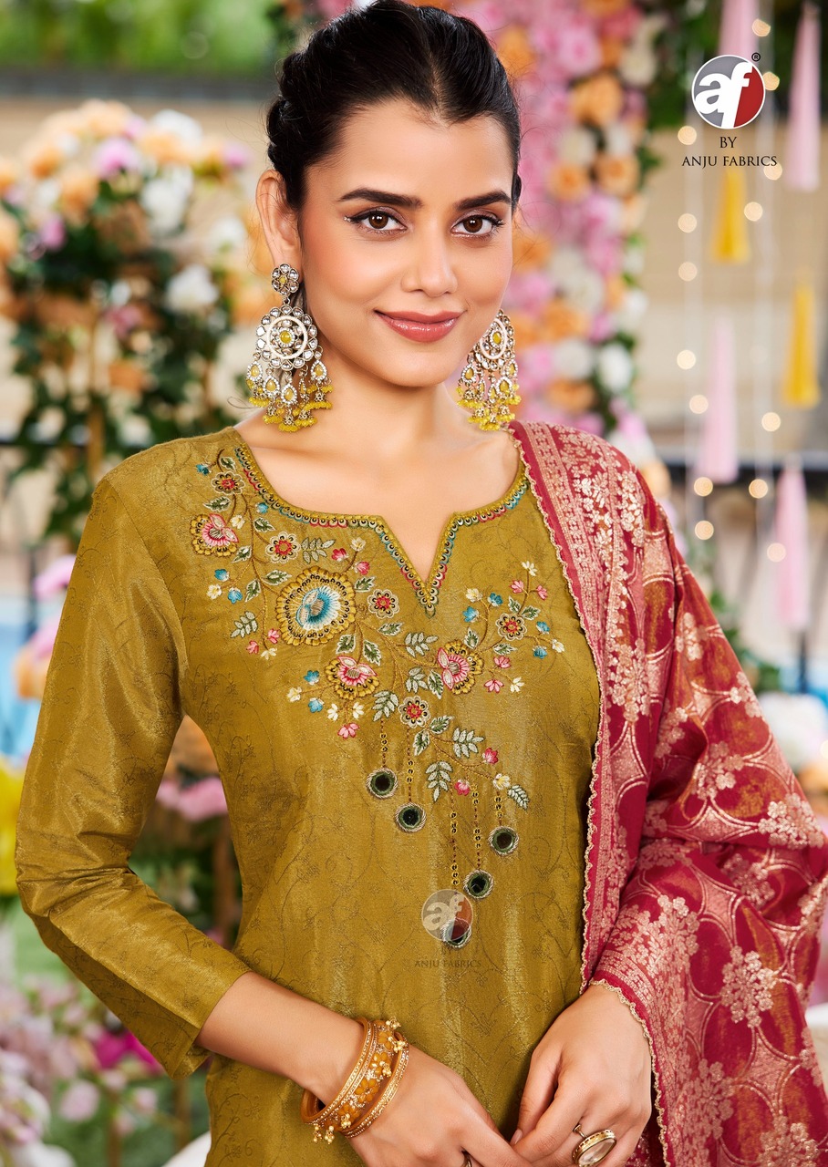 Anju Fabrics Rangat Embroidery Salwar Kameez Catalog collection 13