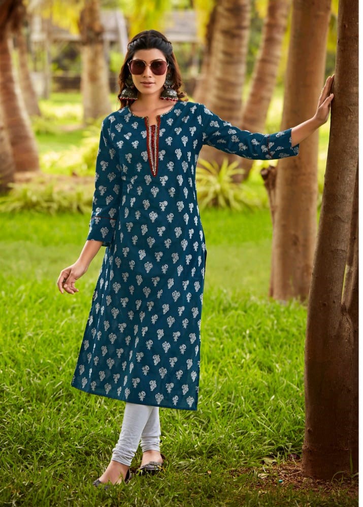 Subhash Sarees Kangana Cotton Kurtis Catalog collection 2