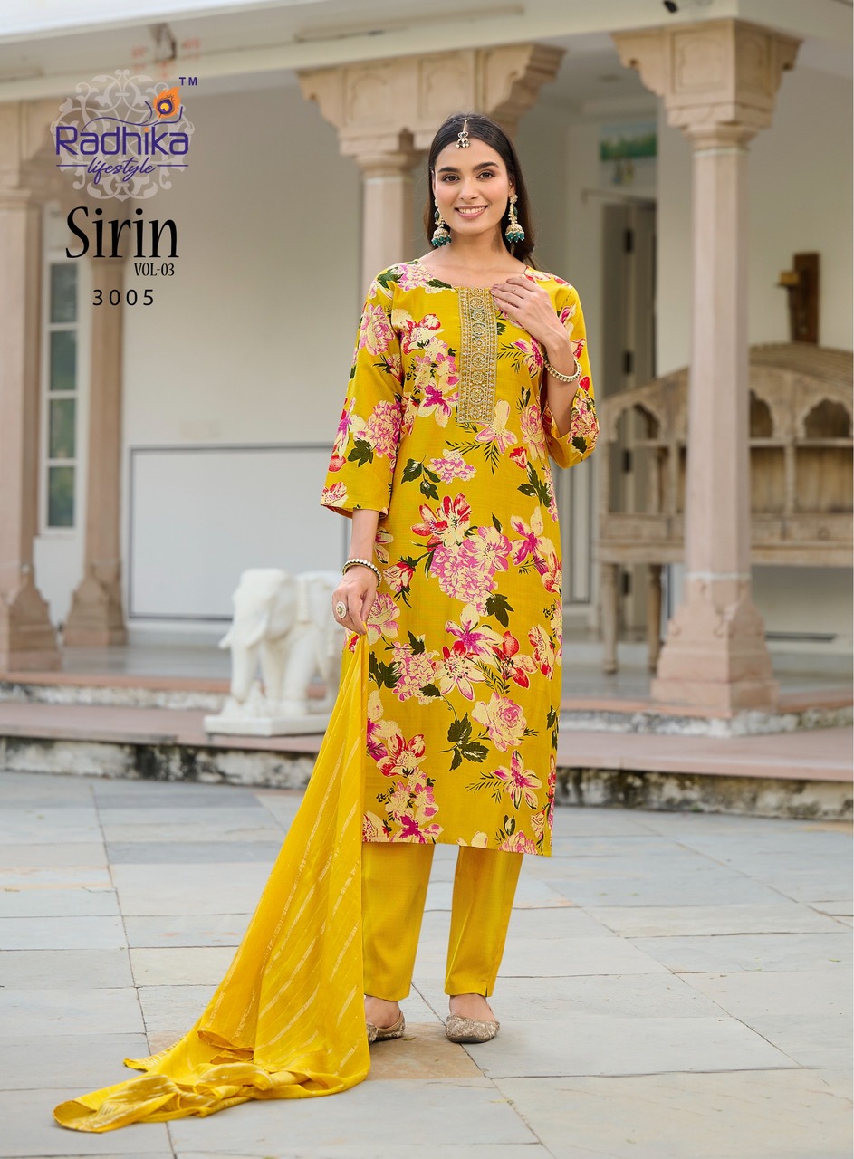 Radhika Lifestyle Sirin Vol 3 Printed Salwar Kameez Catalog collection 12