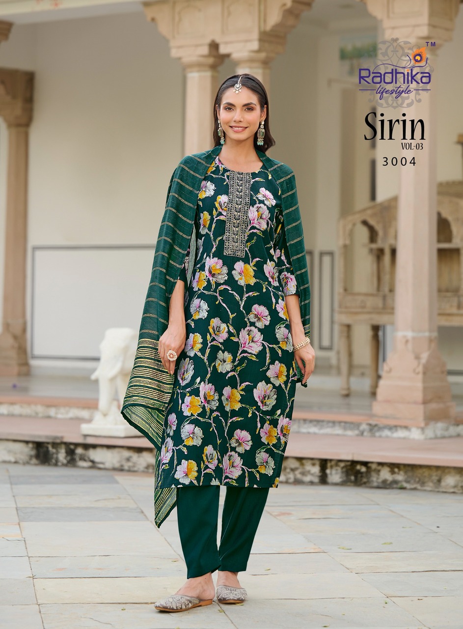 Radhika Lifestyle Sirin Vol 3 Printed Salwar Kameez Catalog collection 11