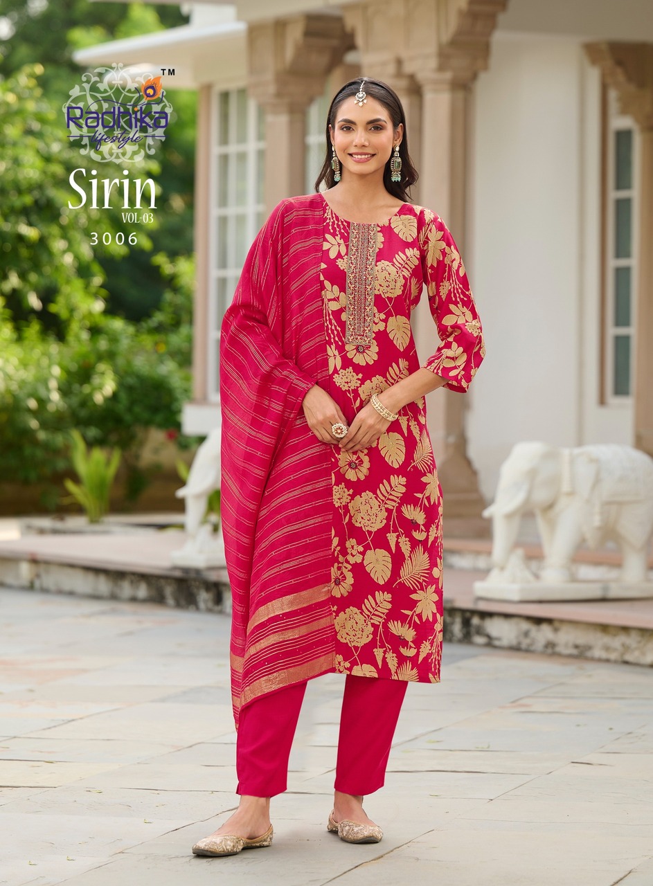 Radhika Lifestyle Sirin Vol 3 Printed Salwar Kameez Catalog collection 2