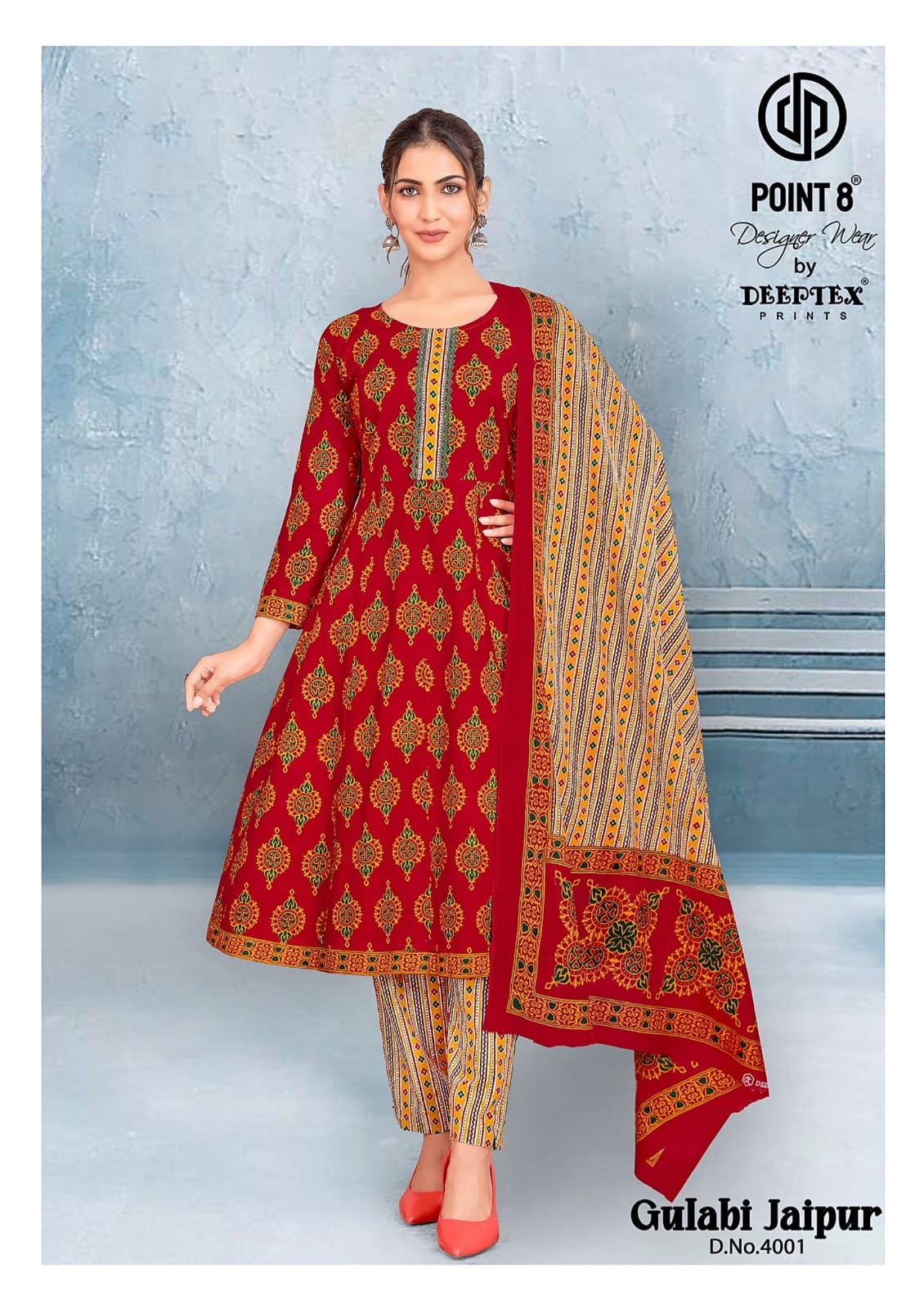 Deeptex Point 8 Gulabi Jaipur Vol 4 Anarkali Suits Catalog collection 9