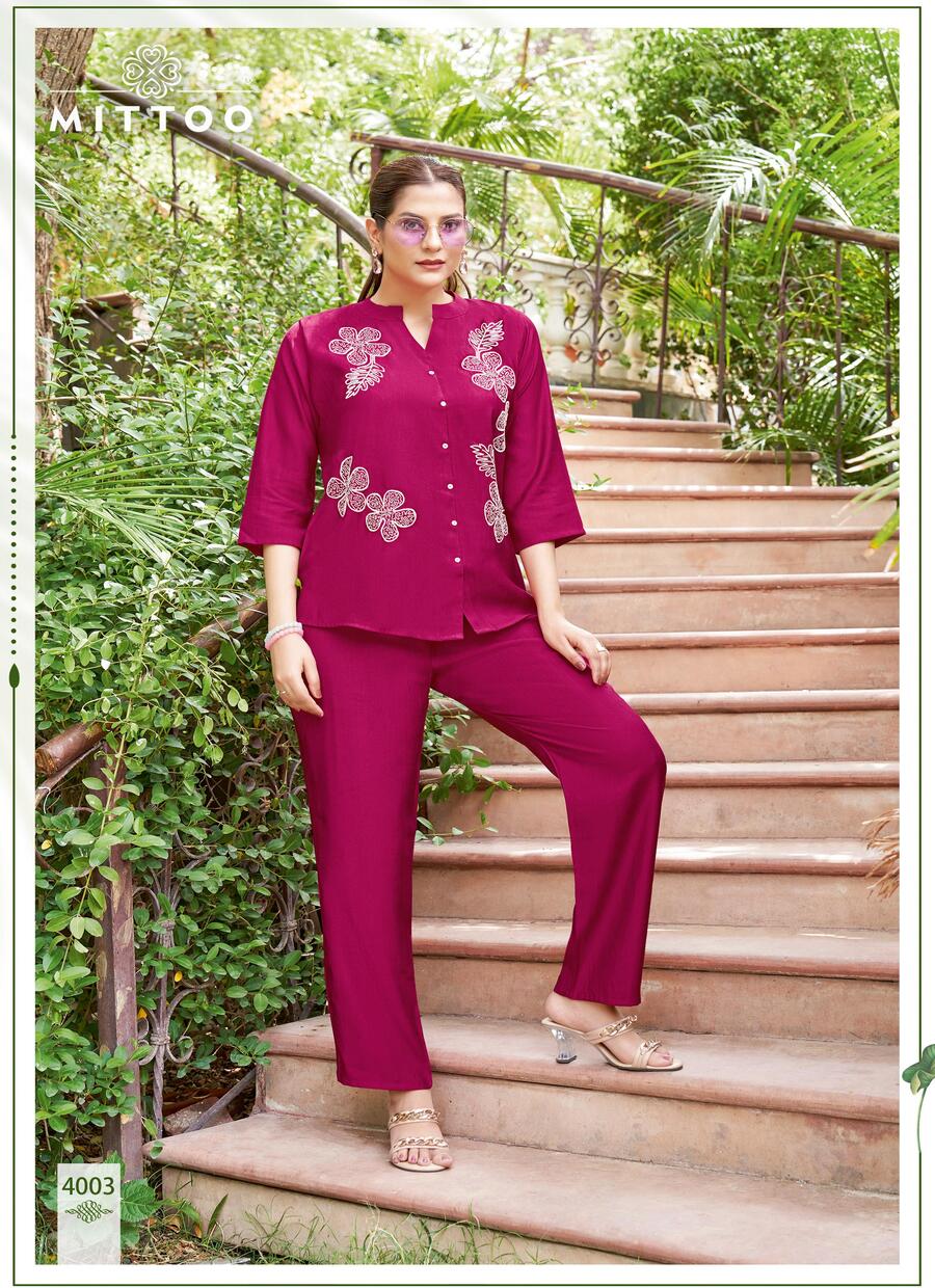 Mittoo Kurti Pranjal Co Ord Set Catalog collection 5