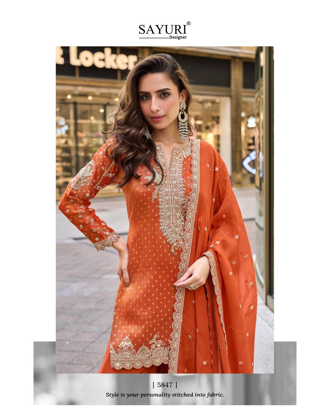 Sayuri Designer Swati Embroidery Salwar Kameez Catalog collection 9