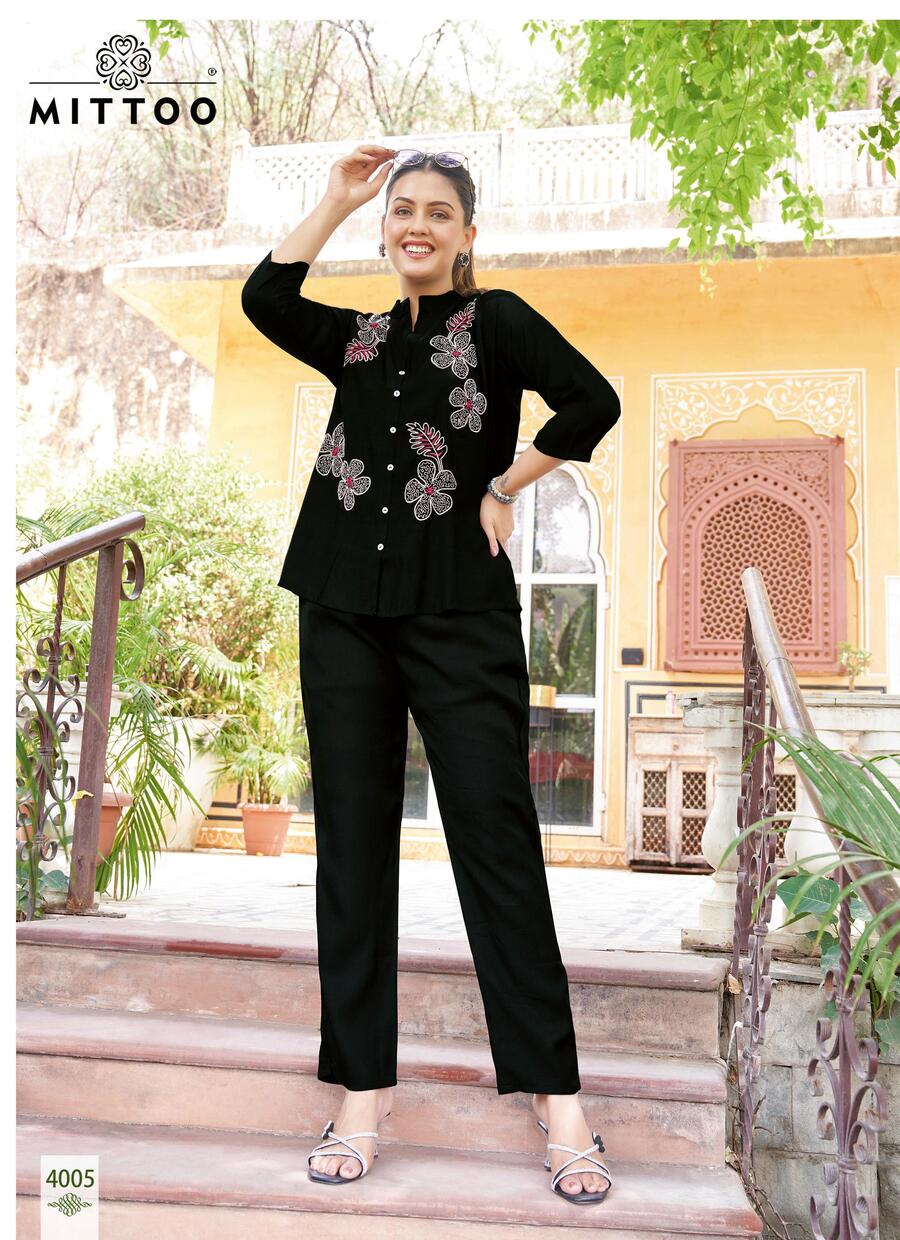 Mittoo Kurti Pranjal Co Ord Set Catalog collection 1