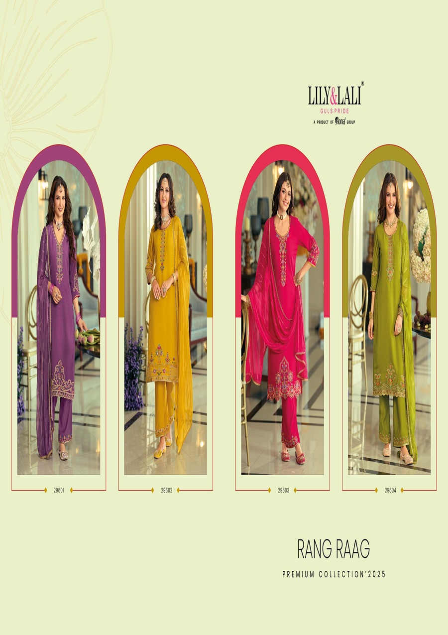 Lily Lali Rang Raag Embroidery Salwar Kameez Catalog collection 3