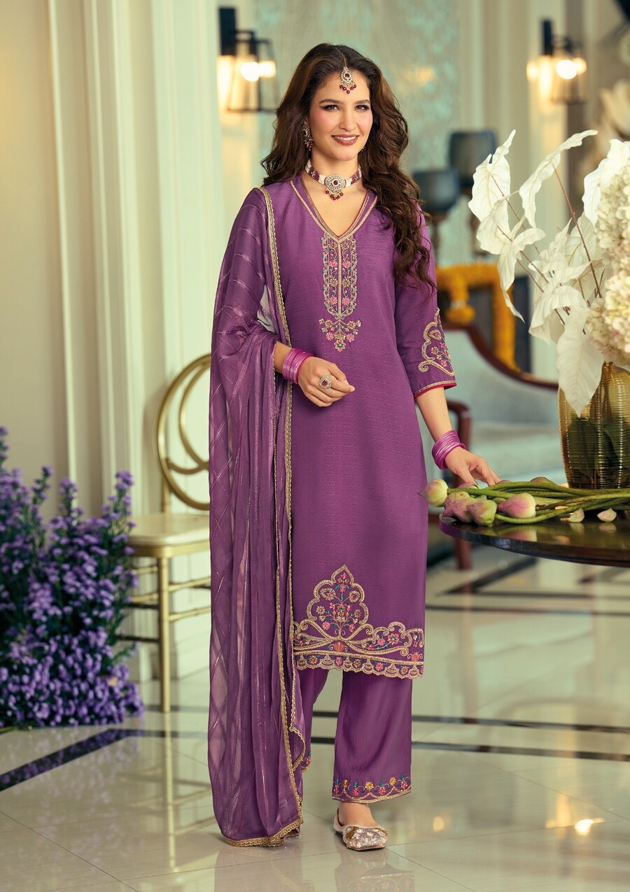 Lily Lali Rang Raag Embroidery Salwar Kameez Catalog collection 9
