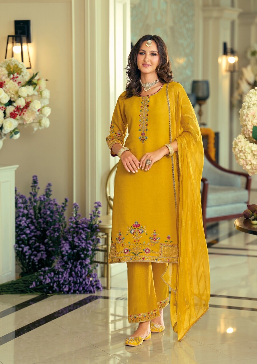 Lily Lali Rang Raag Embroidery Salwar Kameez Catalog collection 8