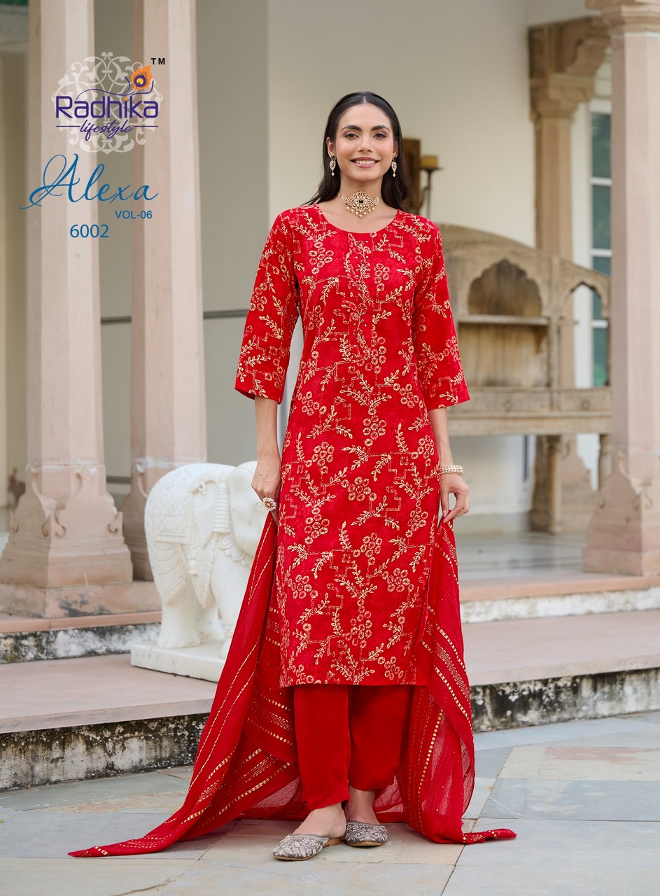 Radhika Lifestyle Alexa Vol 6 Printed Salwar Kameez Catalog collection 10