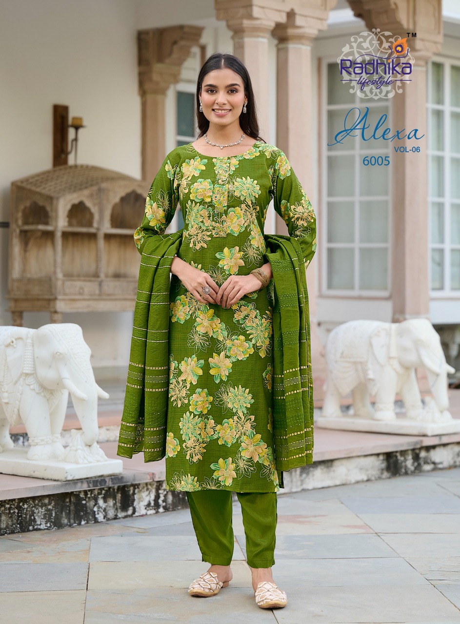 Radhika Lifestyle Alexa Vol 6 Printed Salwar Kameez Catalog collection 3