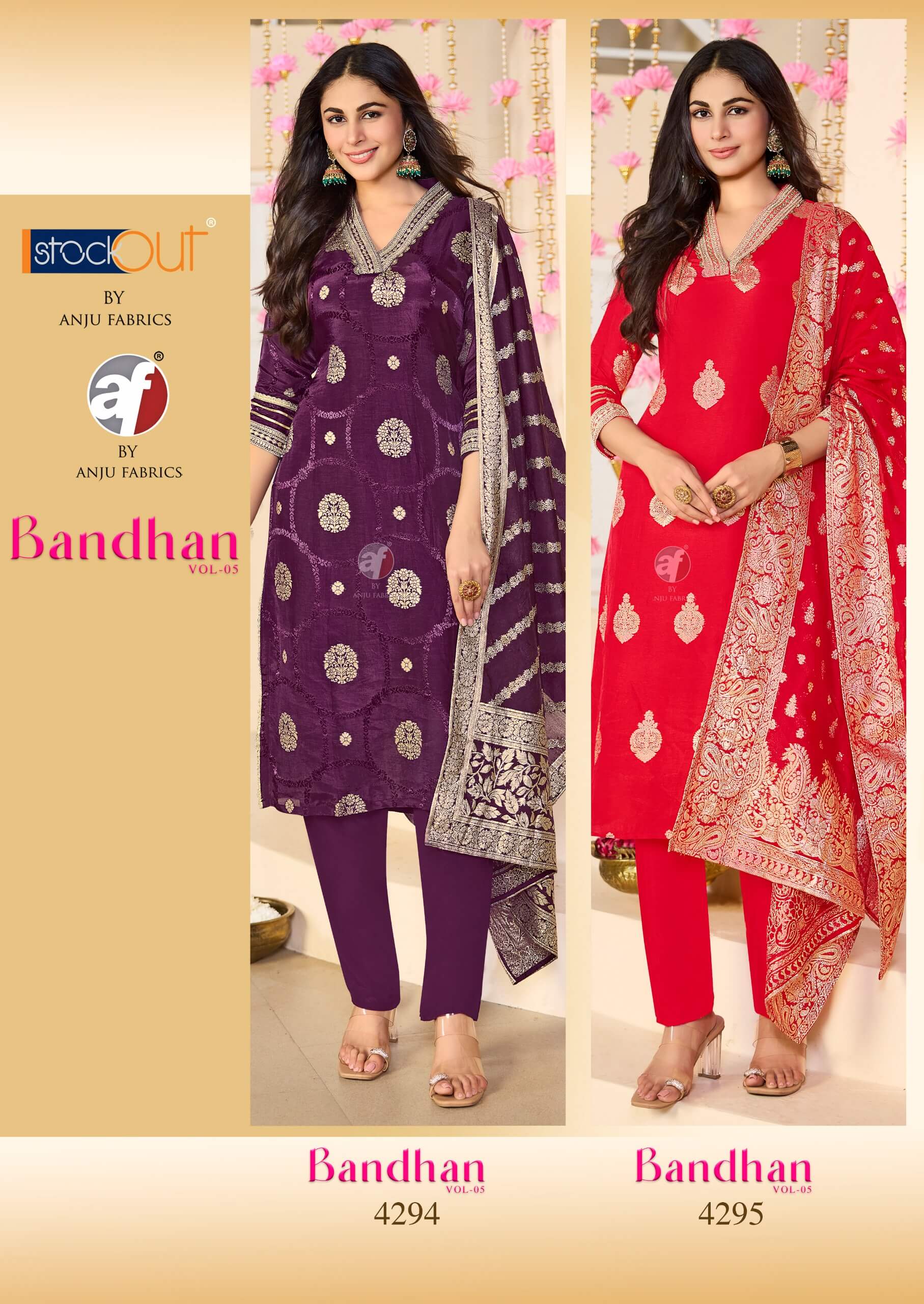 Anju Fabrics Bandhan Vol 5 Readymade Dress Catalog collection 5