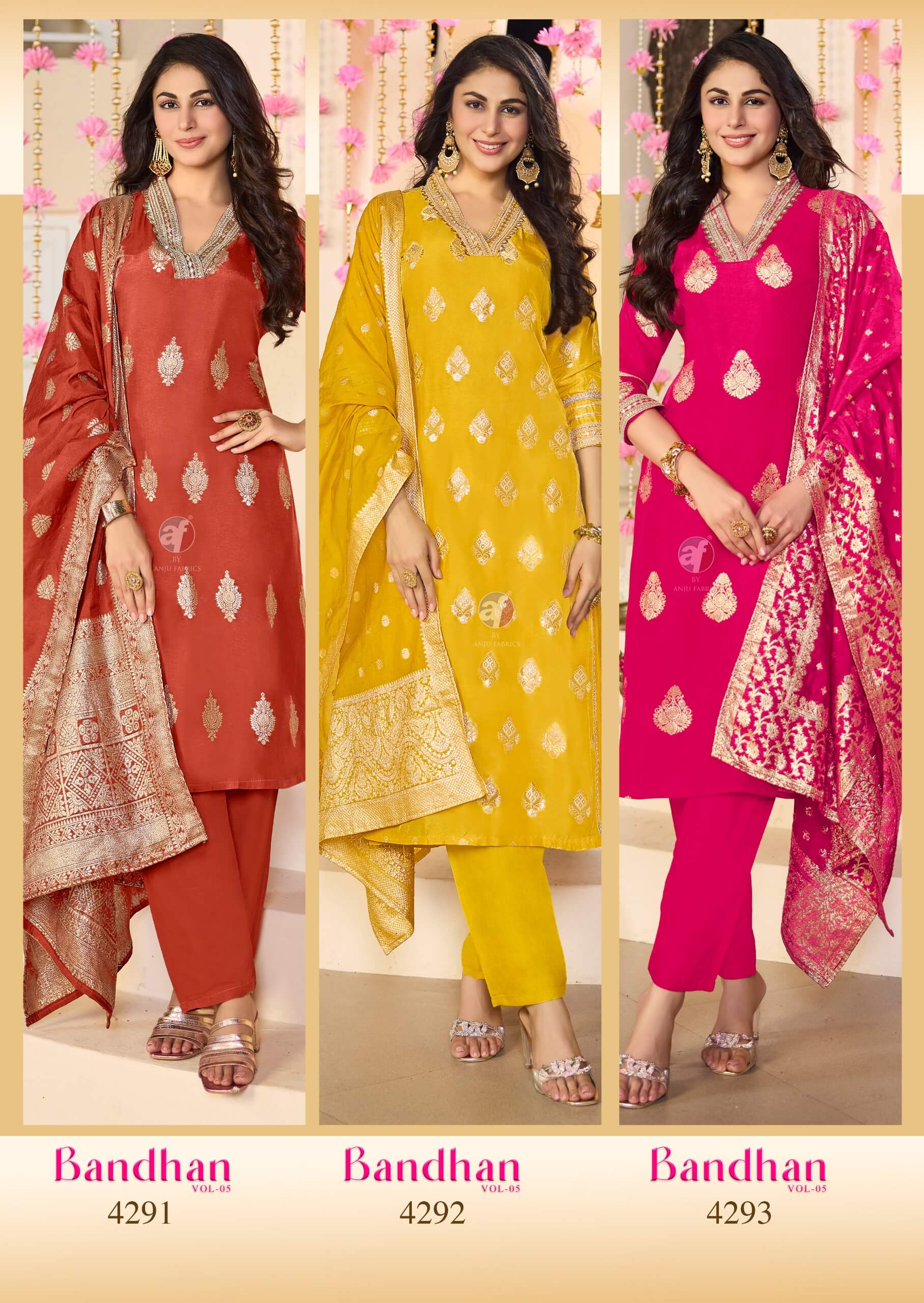 Anju Fabrics Bandhan Vol 5 Readymade Dress Catalog collection 9