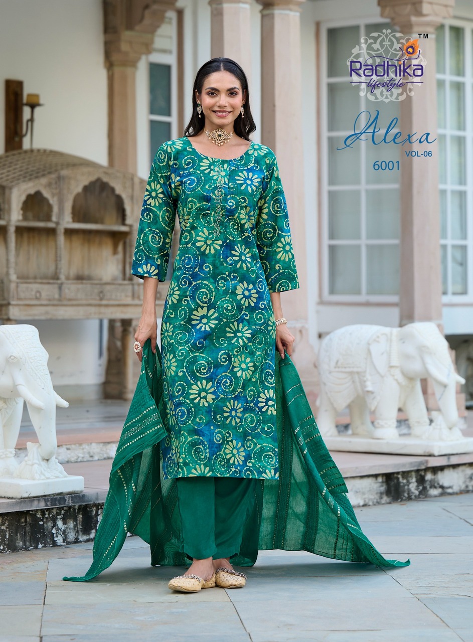 Radhika Lifestyle Alexa Vol 6 Printed Salwar Kameez Catalog collection 13