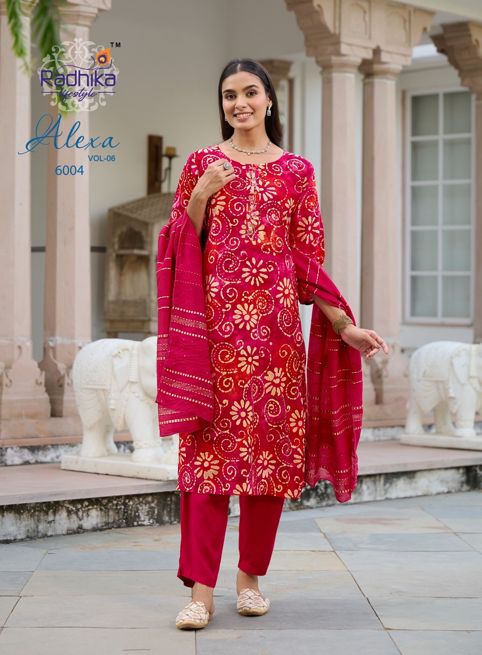 Radhika Lifestyle Alexa Vol 6 Printed Salwar Kameez Catalog collection 5