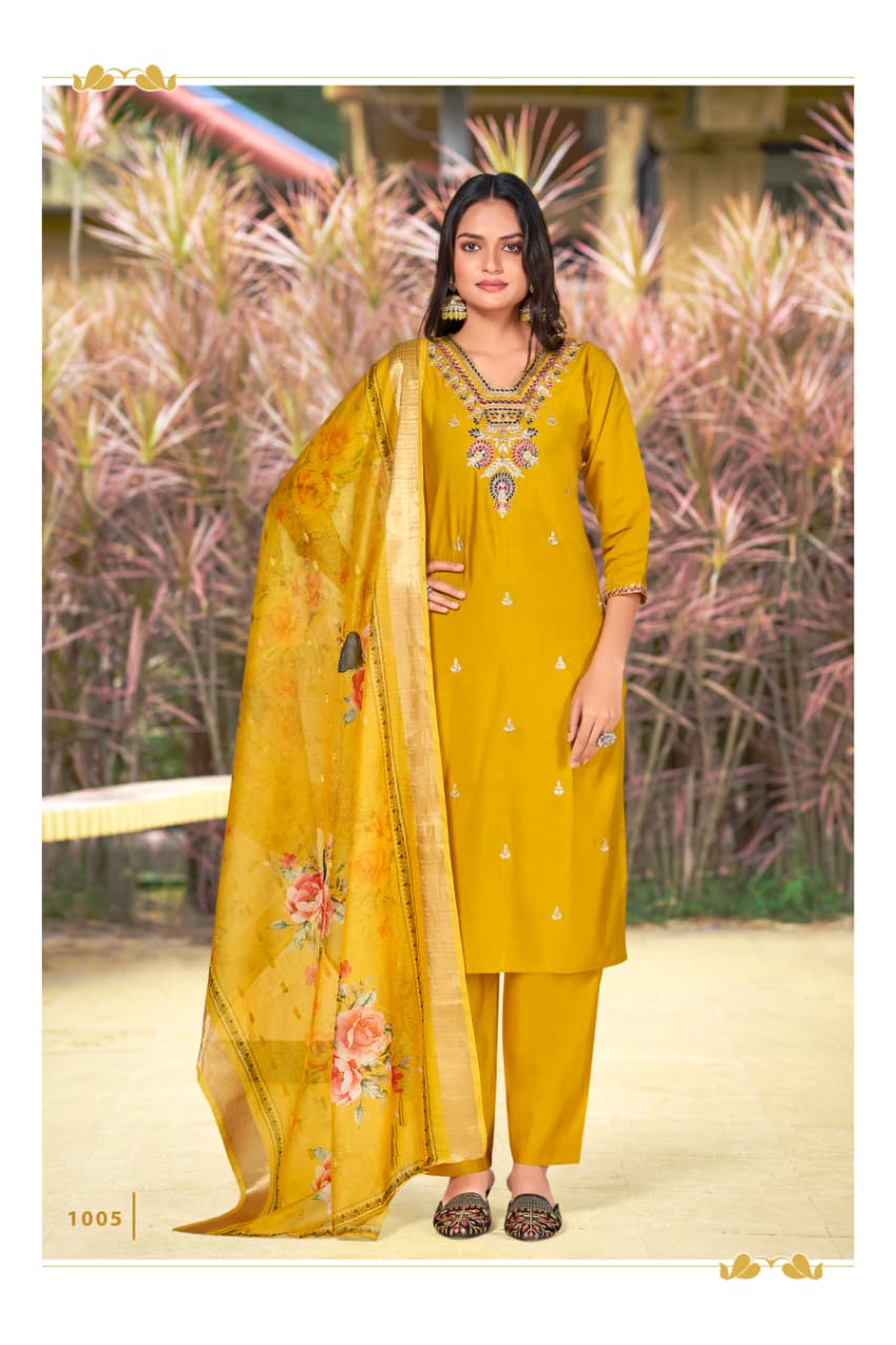Ossm Nusrat Embroidery Salwar Kameez Catalog collection 1