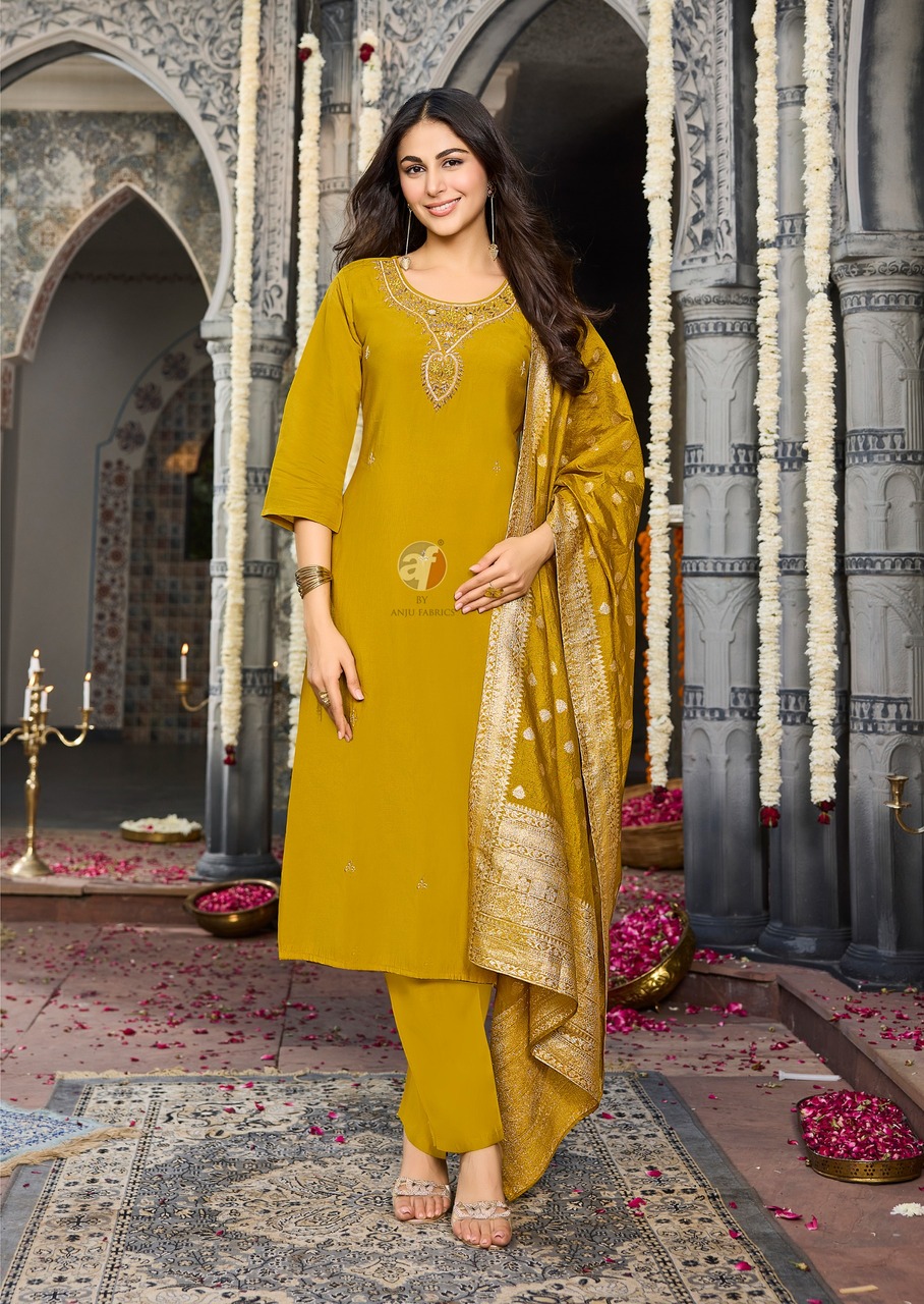 Anju Fabrics Vastra Vol 6 Readymade Dress Catalog collection 4