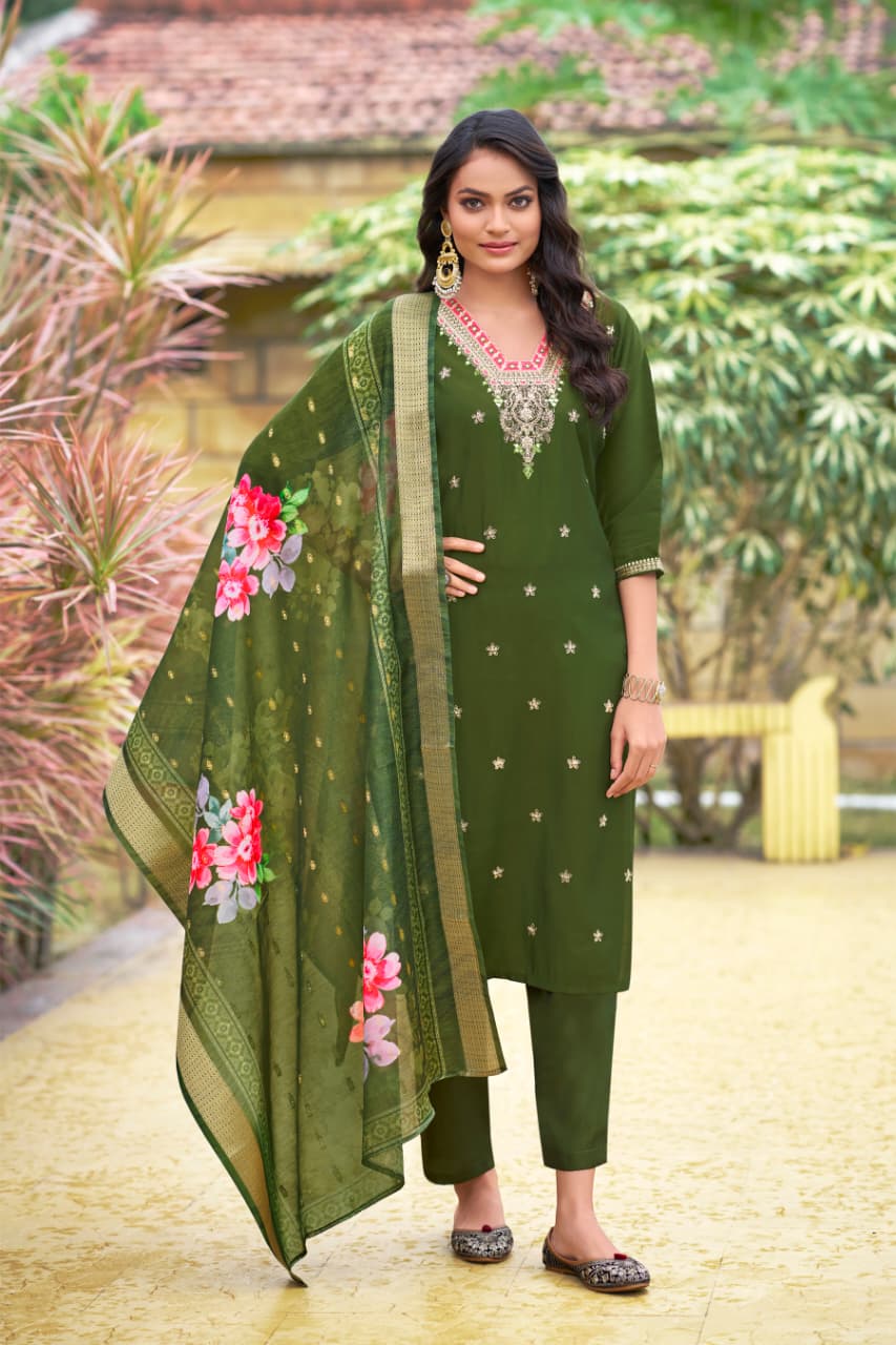 Ossm Nusrat Embroidery Salwar Kameez Catalog collection 3