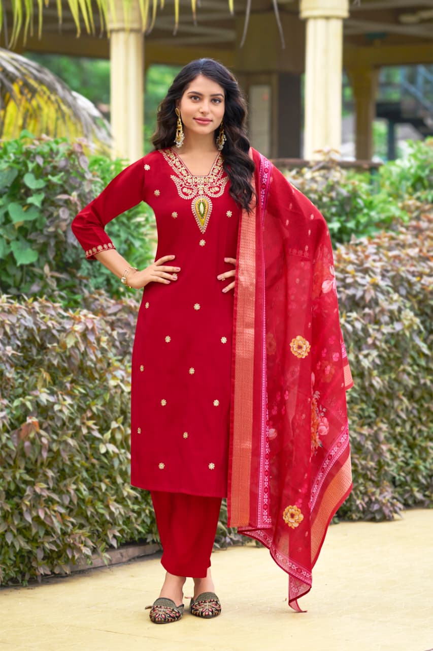 Ossm Nusrat Embroidery Salwar Kameez Catalog collection 4