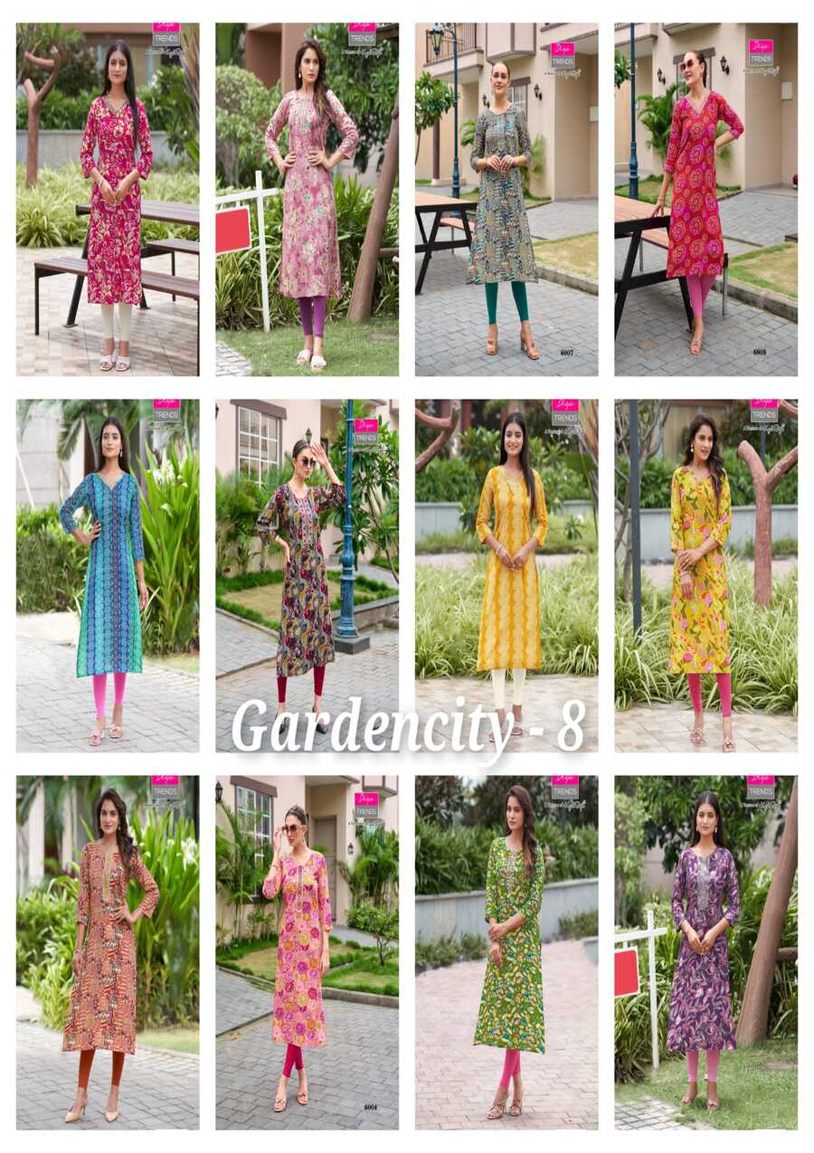 Diya Trends Gardencity Vol 8 Kurtis Below 300 Catalog collection 1