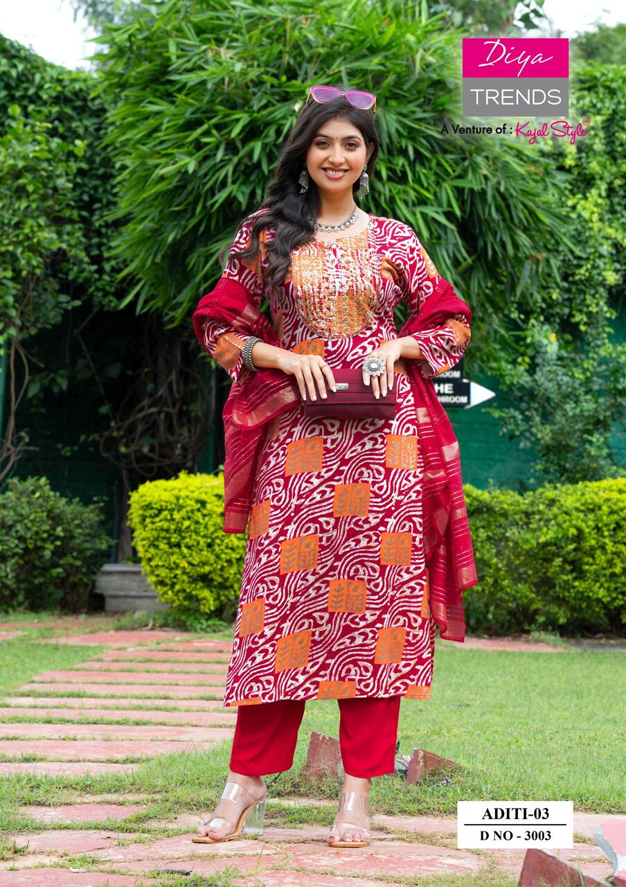 Diya Trends Aditi Vol 03 Printed Salwar Kameez Catalog collection 7