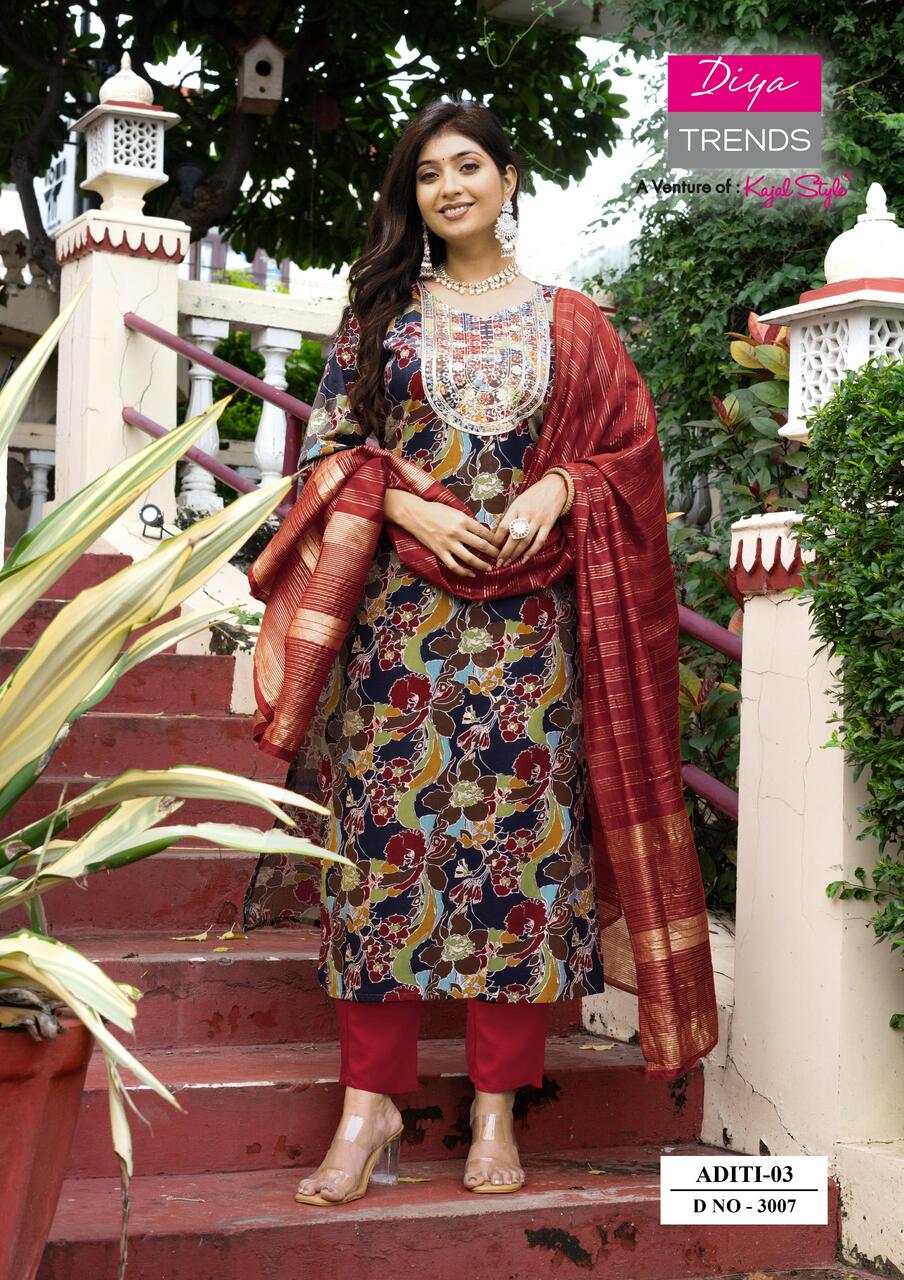 Diya Trends Aditi Vol 03 Printed Salwar Kameez Catalog collection 4